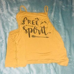 Free spirit spaghetti strap crop